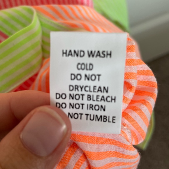 Bright neon button down - NWOT - Picture 5 of 7